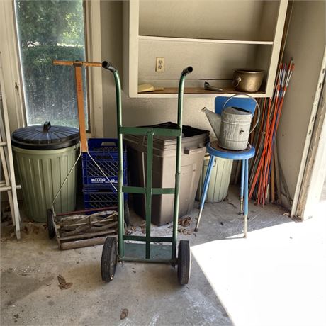 Garage Buy Out Hand Cart, Planters and More