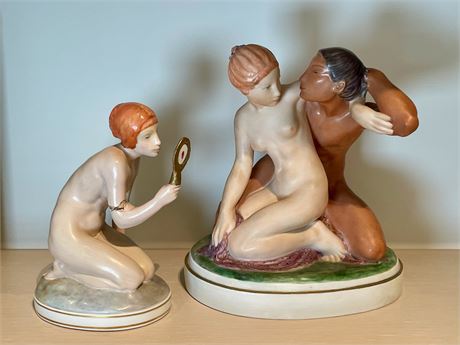 Two Royal Copenhagen Porcelain Figures After Gerhard Henning