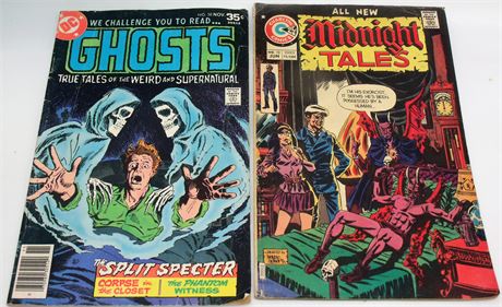 Vtg Comics Ghosts Midnight Tales