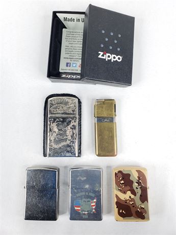 3 Zippo Lighters Plus