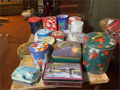 Large Collection of Vintage Containers/Tins