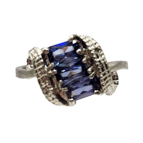 Tanzanite and Sterling Ring
