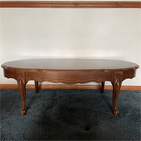 Solid Wood Oval Coffee Table