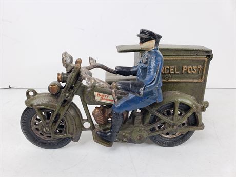 Cast Iron Harley Davidson Parcel Post Figure