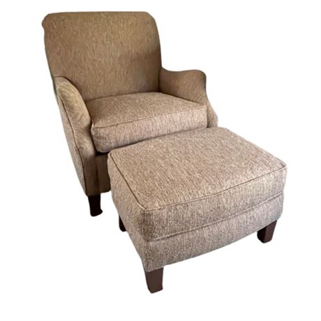 Smith Brothers Furniture Arm Chair and Ottoman