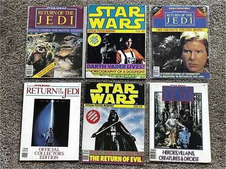 Early 1980's Star Wars Return of the Jedi Posters and Collectors Compendiums Lot