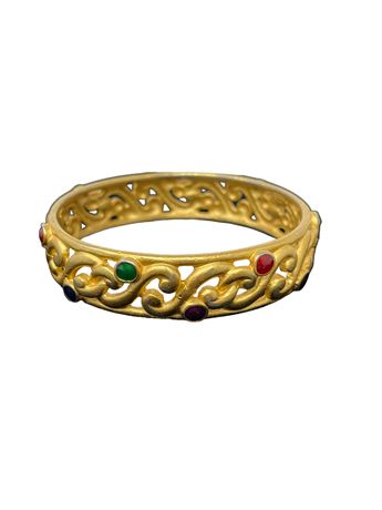 Gold Tone Royal Jewel Tone Bracelet