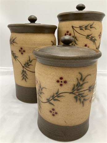 Handcrafted Signed Canister Set
