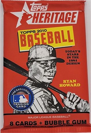 2010 Topps Heritage Card Unopened Pack