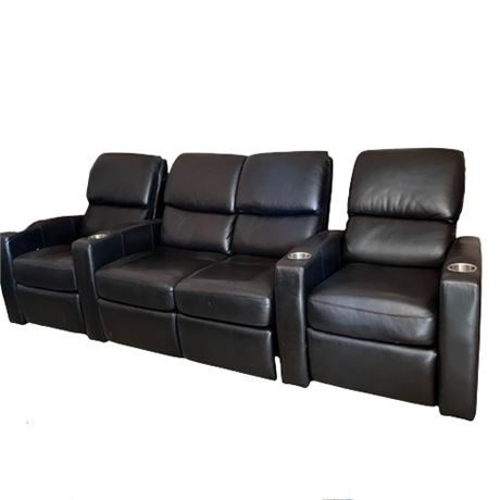 Leather Theatre Seating Reclining Grouping (2/2)