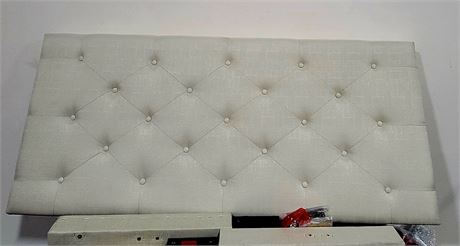 New Full size Cream / Beige tufted headboard with legs and hardware