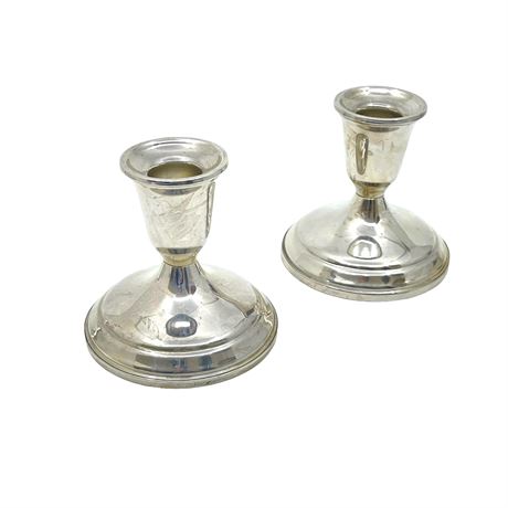 Towle Sterling Silver Reinforced Candlestick Pair