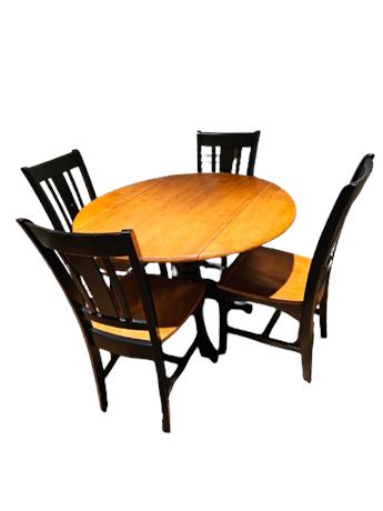 Drop Leaf Dining Table with 4 Chairs