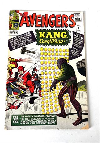 Sept. 1964 Vol. 1 #8  Marvel Comics 'THE AVENGERS" Comic Rare