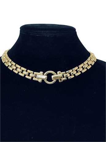 Chunky Link Gold Tone Necklace