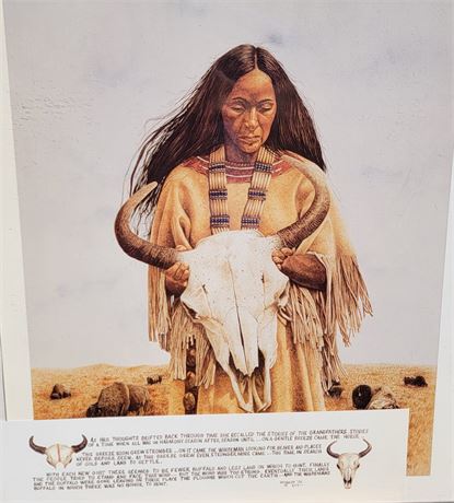 Western Artist Ken Schmidt Signed Native Print