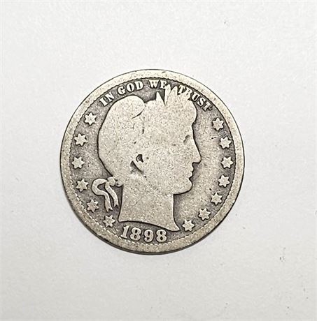 1898-O Silver Barber Quarter