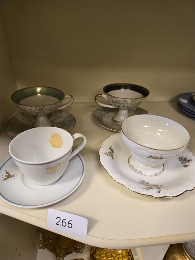 Rust Tea Cups Rust Belt Revival Online Auctions - 4 Vintage Tea Cups