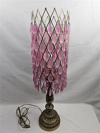 Mid-Century Hollywood Glam Teardrop Prism Table Lamp