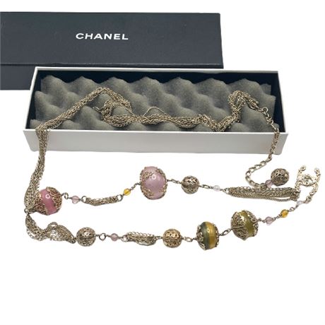 Chanel Art Glass Double Drop Belt