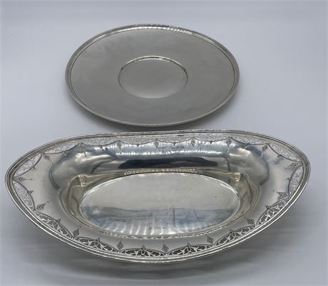 Sterling Reticulated Bowl and Plate