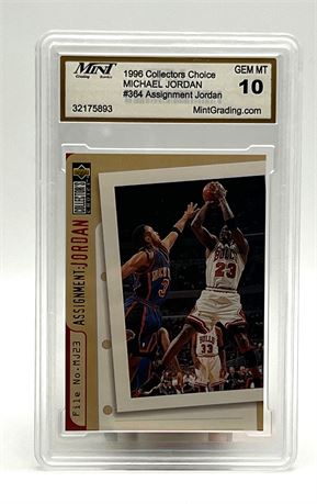 1996 Collectors Choice Upper Deck Michael Jordan #364 Mint Grading GEM MT 10