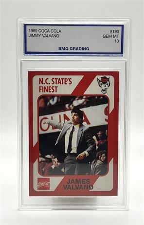 1989 Coca Cola Jimmy Valvano #193 BMG GEM MT 10 Card