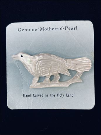 Holy Land Mother of Pearl Bird Brooch