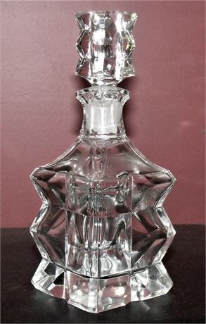 Geometric Glass perfume bottle 6 1/2"