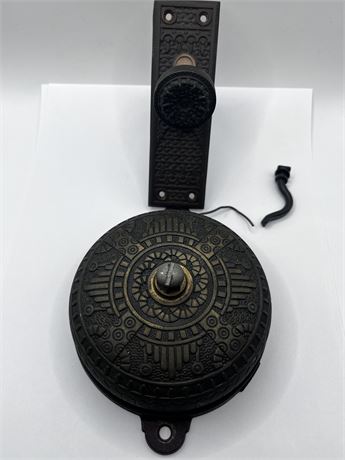 Vintage House Doorknob and Doorbell Combination