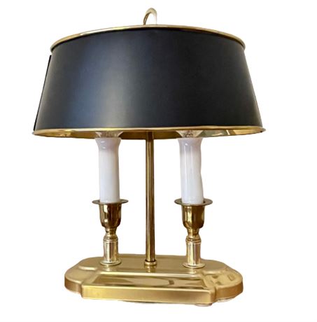 Vintage French Style Bouillette Brass Lamp