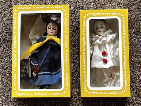 Mary Poppins & Pierrot Clown Lot of Two Vintage Effanbee Dolls in original Box