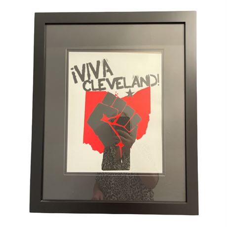 "Viva Cleveland" Silkscreen Framed Print