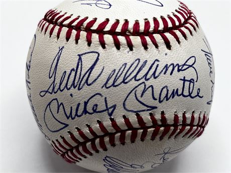 Ted Williams Mickey Mantle Mays Aaron Reggie Jackson Autographed 500 HR Baseball