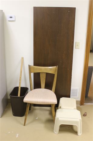 Chair, Step Stools, Trash Bin and More