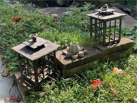Group of Asian Inspired Garden Sculptures
