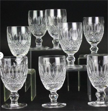Waterford Colleen Short Stem Cut Wine Glasses Set of Eight
