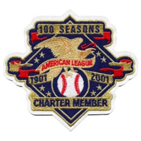 100 Seasons American League Charter Member 1901 to 2001 Embroidered Patch