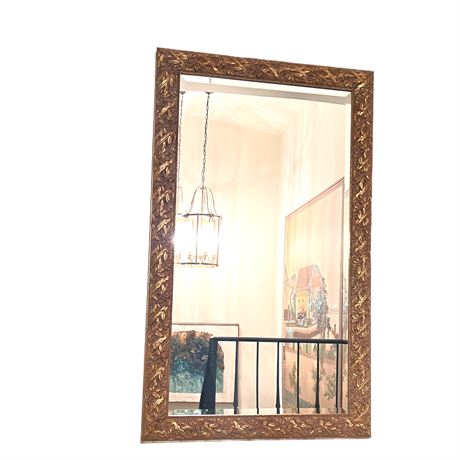 Decorator Gold Framed Beveled Mirror