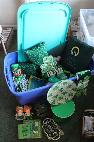 Tote Full of St. Patrick's Day Decorations