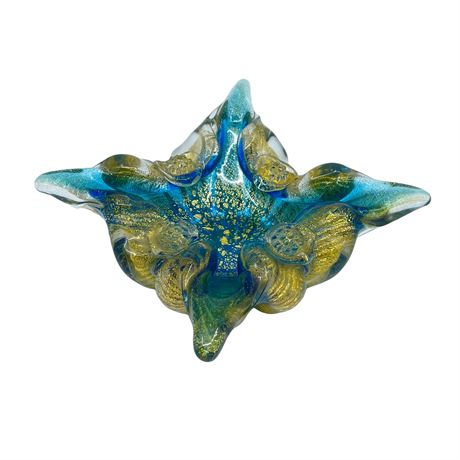 Mid Century Murano 'Starfish' Glass Ashtray