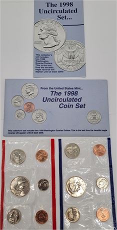 1998 Philadelphia/Denver US Mint Uncirculated Coin Set