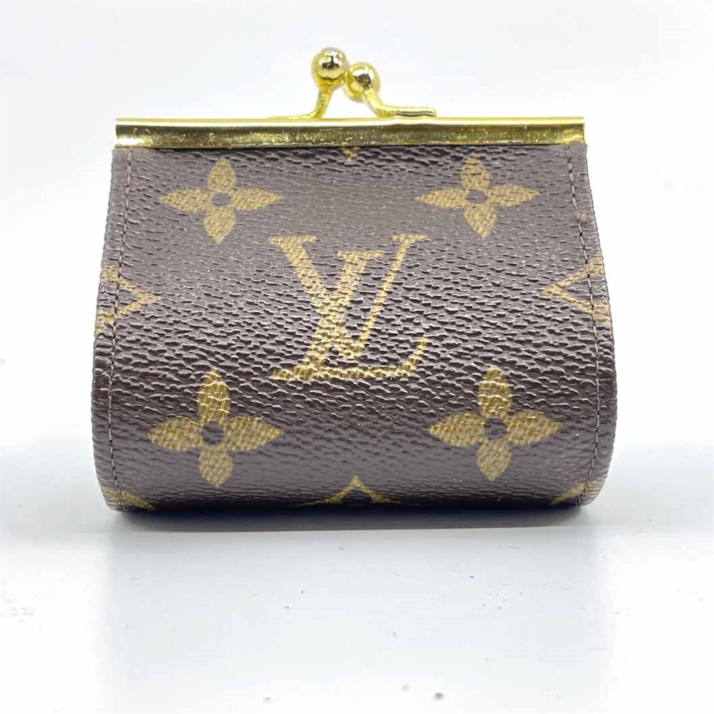 Rare Vintage Louis Vuitton Monogram Kisslock Semi Round Pocket Purse Mirror  SALE