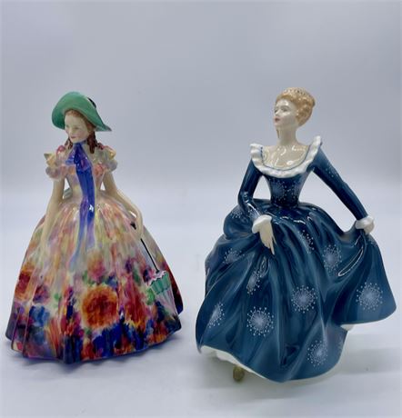 2 Royal Doulton Figurines "Easter Day" and "Fragrence"