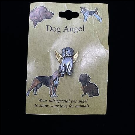 Dog Guardian Angel Pin
