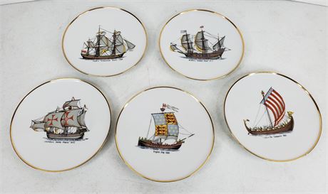 J.K. Decor Carlsbad Bavaria Sail Boat Plates Set of 5