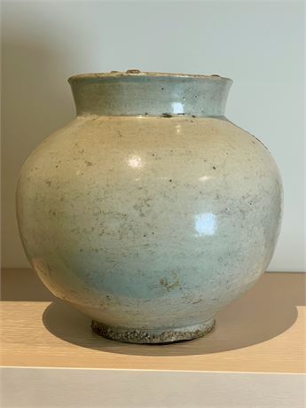 18th C. Korean White Glazed Pottery Vase