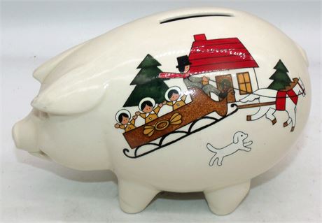 Masons Christmas Village piggy bank