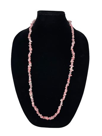 Pink Jasper Bead Vintage Necklace
