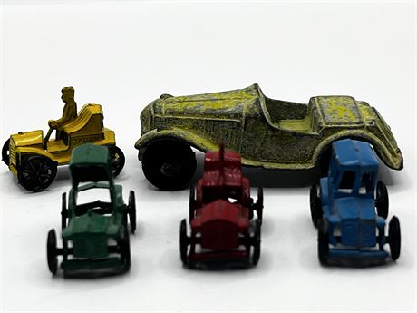 Pre-WW2 Toy Metal Car and Tractor Lot made in Japan